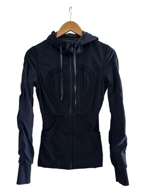 Lululemon Dance Studio Jacket III Inkwell Reversible Hooded Size 6